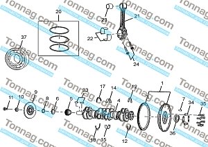Болт крышки коренного подшипника TATA 613 E2, E3