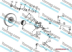 Термостат 83С на 3 выхода железный TATA 613 E2, Е3