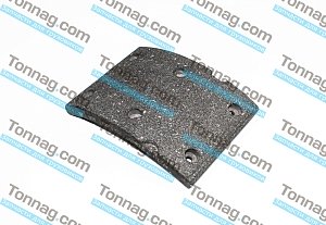 Накладка тормозной колодки передней (188x130, МЦО 80х70мм) Фотон 1138, 1163, 5122