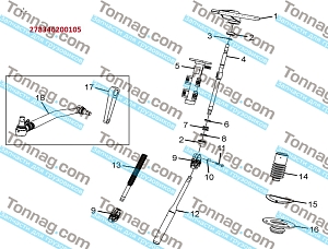 Колонка рулевая (корпус) TATA 613 E2, E3