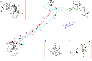 Шланг низкого давления ГУР (от бачка к механизму) Фотон 1061